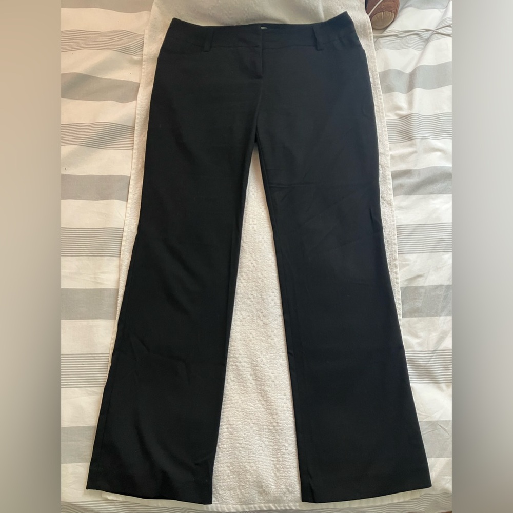 New York & Company Black Stretch trousers/Pants (Mid-Rise Bootcut)